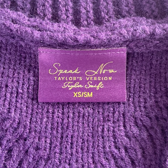Taylor Swift Speak Now Cardigan XS Extra Small Purple - Picture 6 of 7